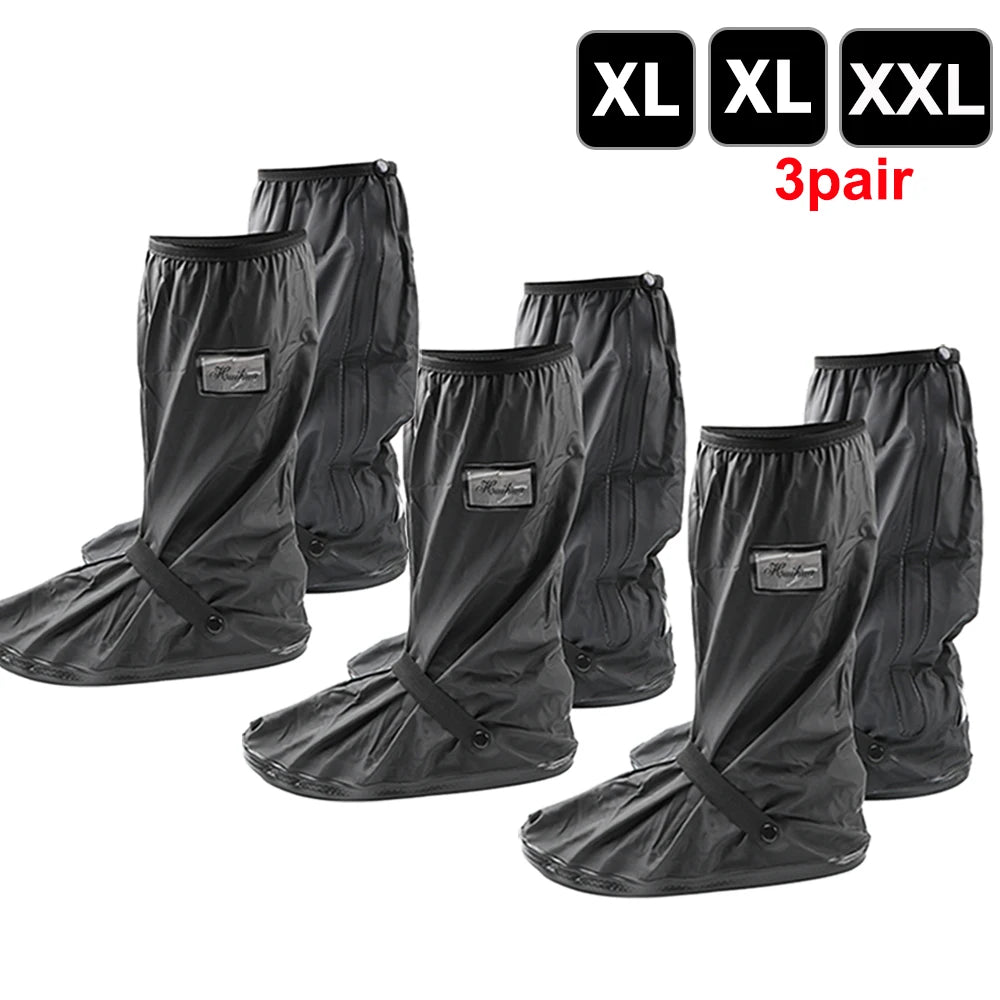 Reusable Motorcycle Scooter Dirt Bike Rain Shoes Cover Non-Slip Boot Covers Unisex Bicycle Shoes Protectors  For Rainy Snowy Day