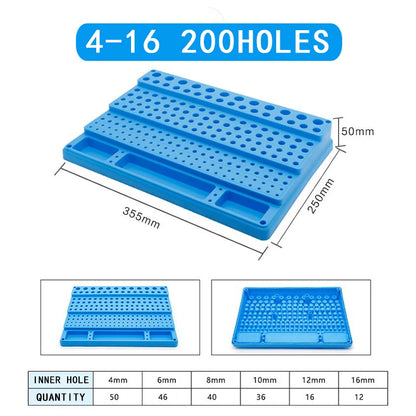 Milling Cutter Tool Box 288 Hole Storage Box Drill Bit Storage Box 4mm 16mm CNC Tool Organizer Rack Accessories Multifunctional