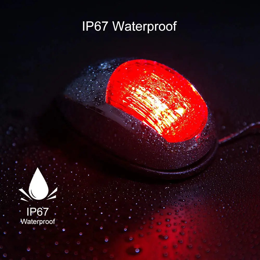 Yacht Navigation Light Waterproof LED Marine Sounding Light  Navigation Light Red and Green Marine Light 12V  24V  2 PCS