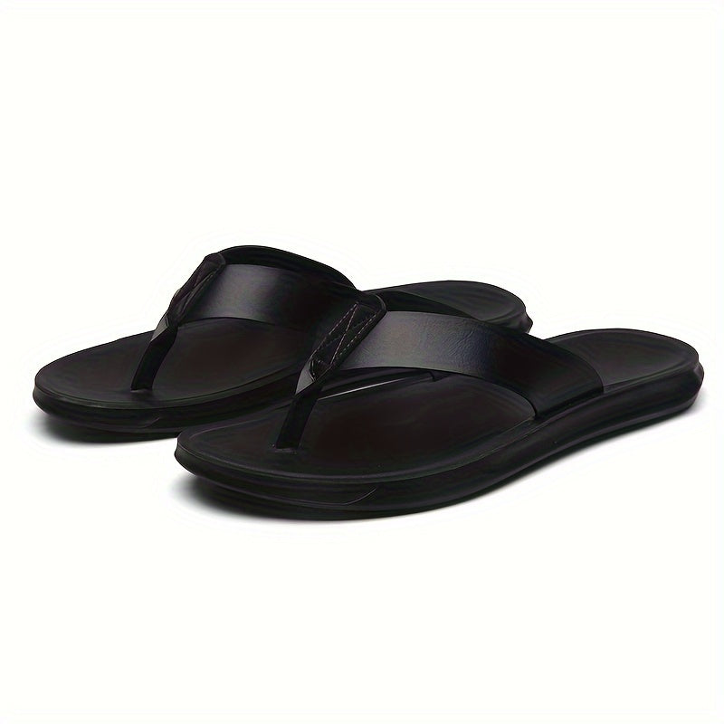 MAGIC LIONS-Comfortable and Durable Brown Men'S Business Casual Slippers - Indoor/Outdoor Beach Sandals.Men'S Synthetic Thong Sandals, Casual Non Slip Flip-flops Shoes ToePost Sandals For Indoor Outdoor Beach, Spring And Summ
