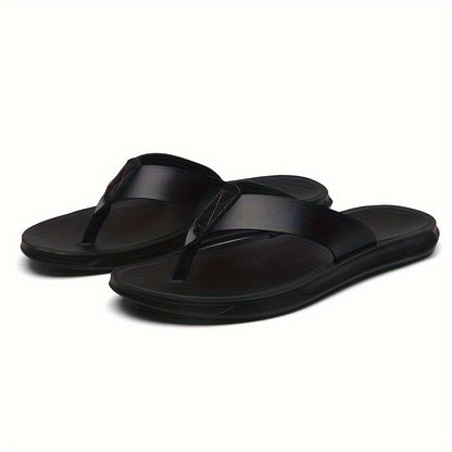 MAGIC LIONS-Comfortable and Durable Brown Men'S Business Casual Slippers - Indoor/Outdoor Beach Sandals.Men'S Synthetic Thong Sandals, Casual Non Slip Flip-flops Shoes ToePost Sandals For Indoor Outdoor Beach, Spring And Summ