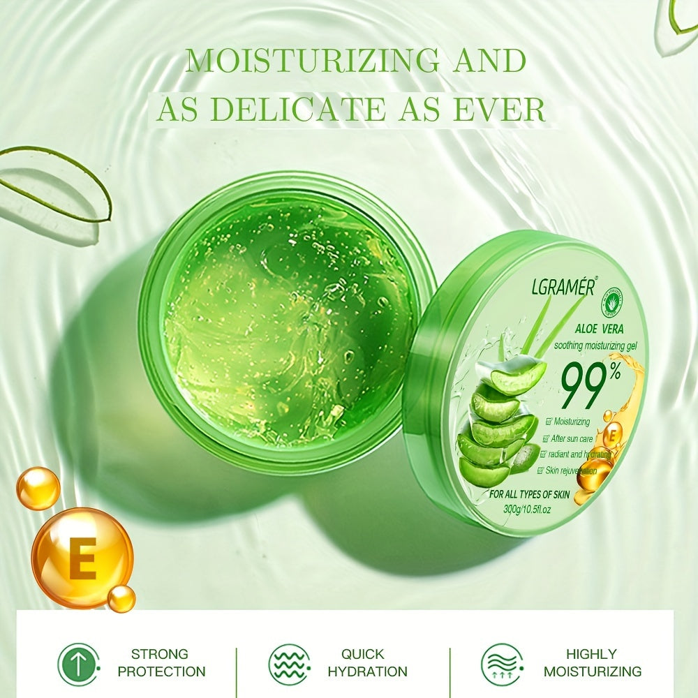 300g 99% Aloe Vera Moisturizing Gel, Essence Cream, Refreshing Aloe Vera Gel For Men And Women, Enhanced Skin Barrier, Deep Moisturizing And Hydrating Skin, Christmas Gift