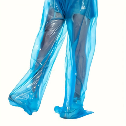 One-Size Fits All Transparent Rain Pants - Durable PE Material, Perfect for Travel & Outdoor Adventures