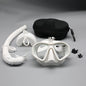 Wet Low Volume Freediving Mask Tempered Glass J-type Adults Diving Mask Snorkel Set with Camera Mount Black