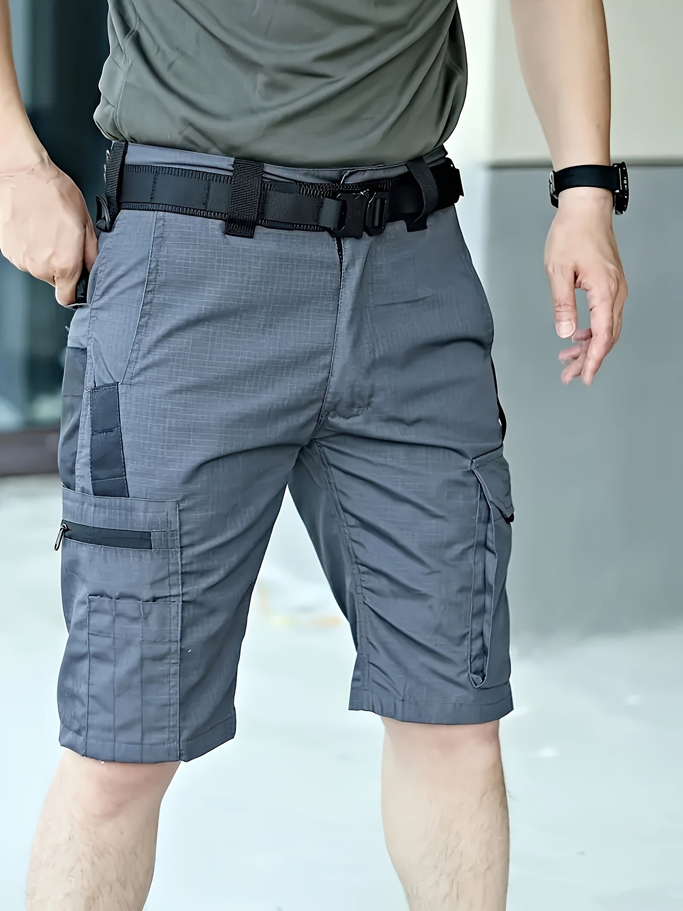 Men's Cargo Shorts, Quick-Dry Multi-Pocket Casual Work Short Pants, Breathable Waterproof Outdoor Shorts