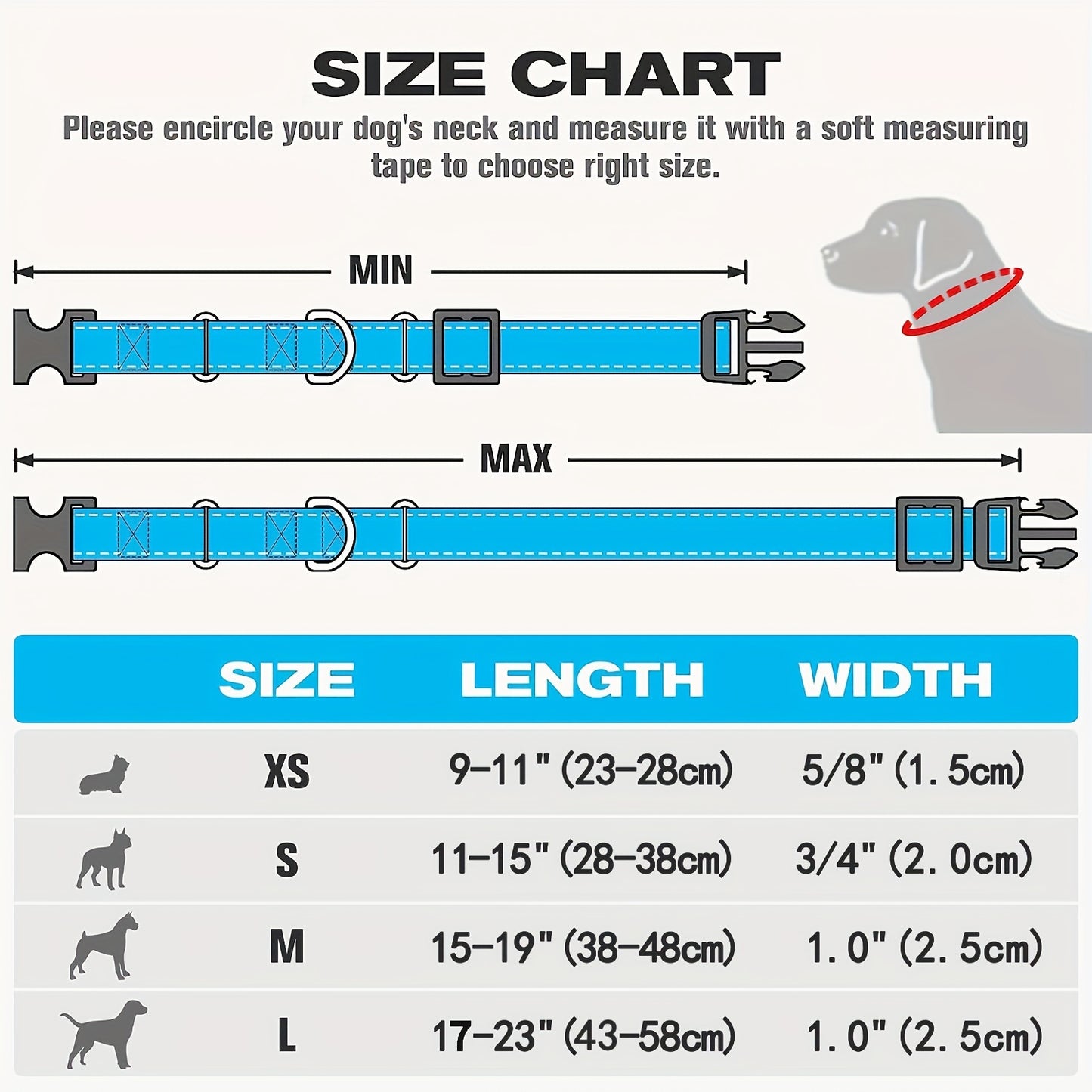 Joytale Martingale Collar For Dogs With Quick Release Buckle, Reflective Heavy Duty Puppy Collar For Safety, Adjustable Dog Nylon Collars For Small Medium Large Breed Dogs Walking Training