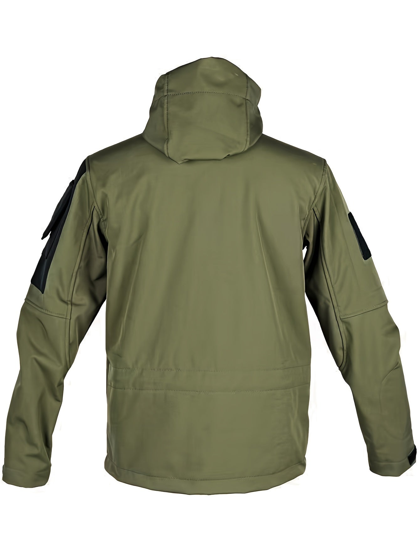 Men's Outdoor Zip Up Softshell Jacket With Pockets, Waterproof, Scratch Resistant And Warm Hooded Jacket For Outdoors