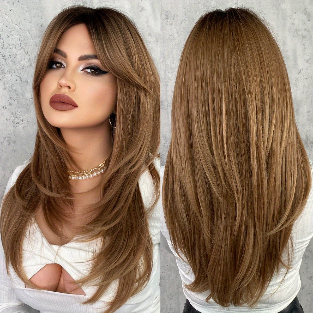 Elegant Honey Blonde Wavy Wig: Heat-Resistant, Full Volume, Natural Layers with Breathable Cap - Universal Fit & Style Flexibility