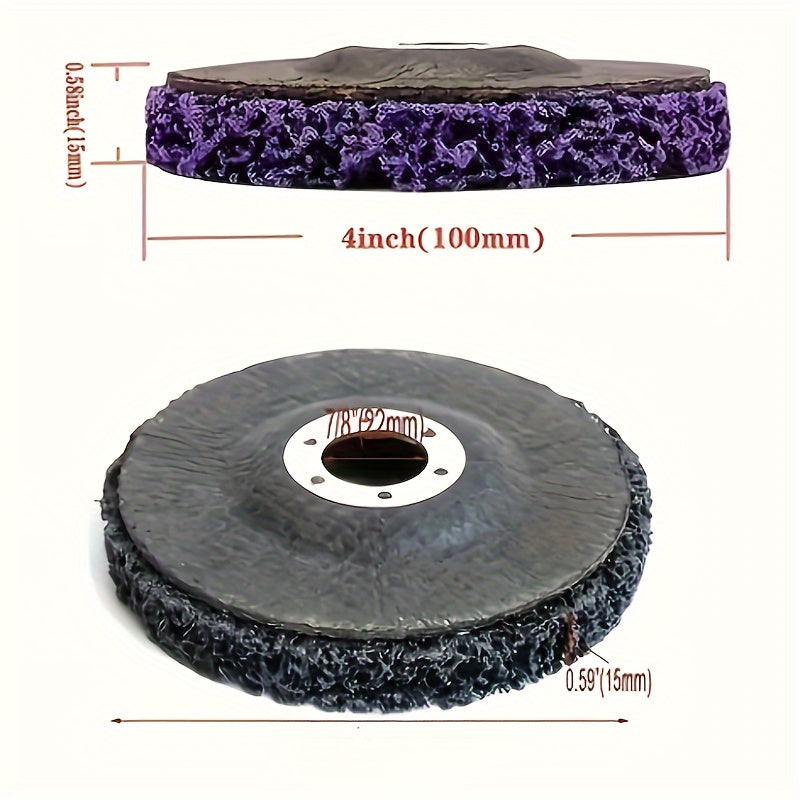 3pcs Efficient And Fast Belt Diamond Disc (multi-color, Rust Removal) For Angle Grinder, Used For Paint Removal.