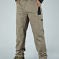 Men's Tactical Pants, Wear-Resistant Combat Training Multi-Pocket Water-Repellent Outdoor Pants, Polyester, Solid Color