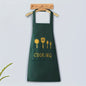 1pc & Kitchen Apron with Pockets, Adjustable Multi-Functional Design, 100% Polyester, Black & Green, Ideal for Coffee Bars & Restaurants, Durable & Easy to Clean, Apron