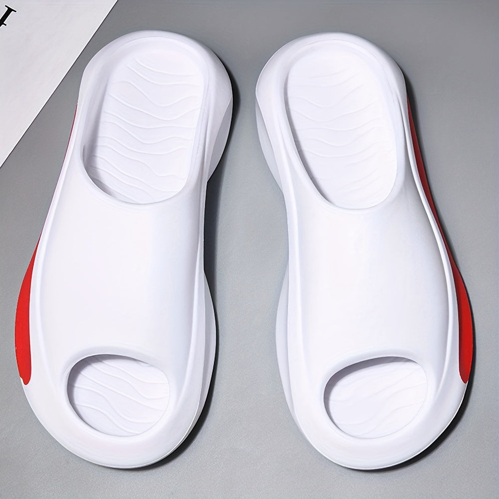 Unisex Casual Open Toe Slides, Durable Slip On Shoes, Platform Shoes, House Shoes, Spring And Summer