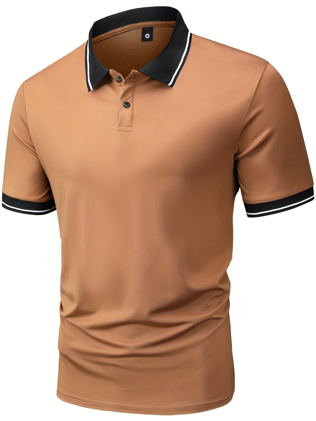6pcs Short Sleeve Men's Fashionable Lapel Golf T-shirt, Suitable for Tennis and Commercial Entertainment, Ideal Gift