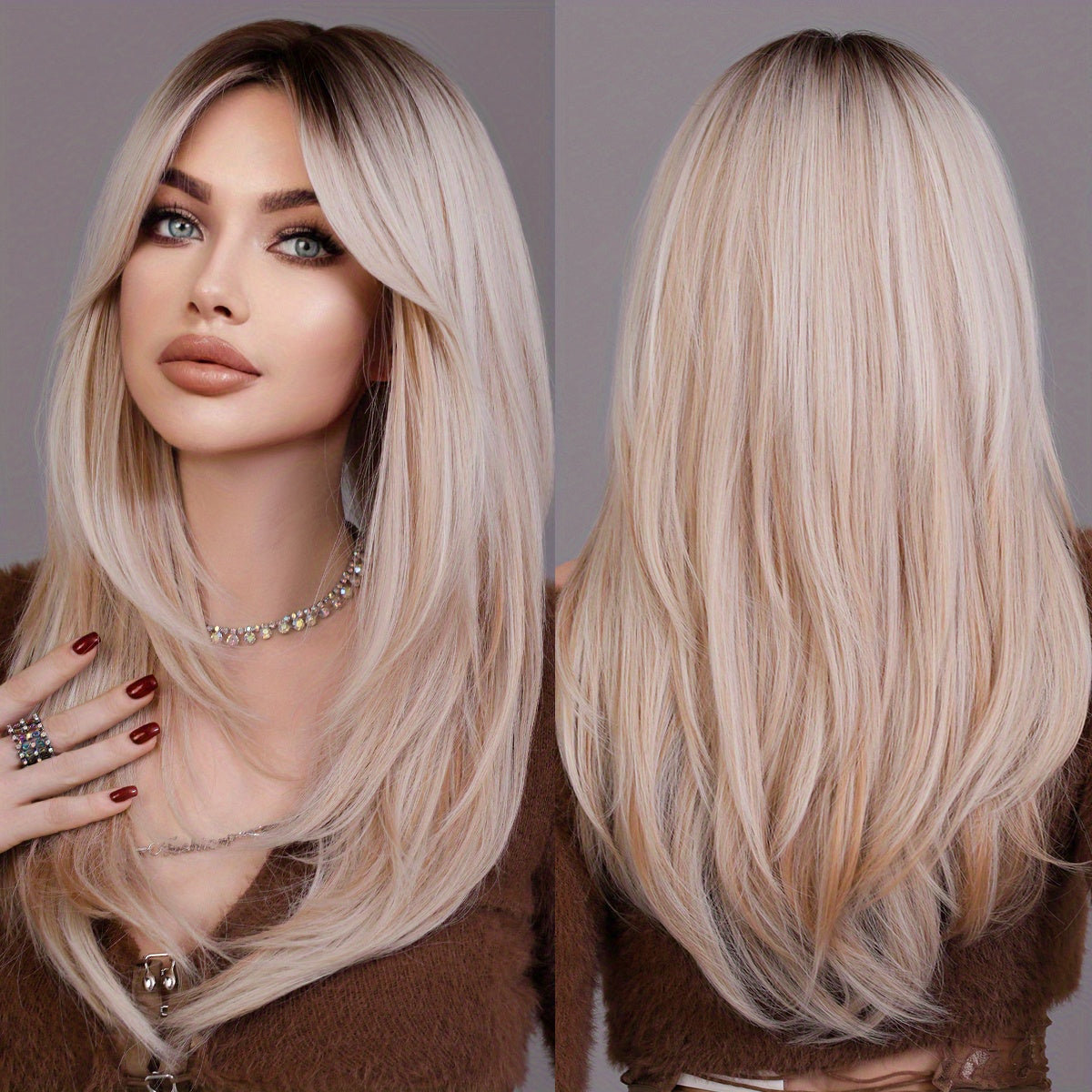 Elegant Honey Blonde Wavy Wig: Heat-Resistant, Full Volume, Natural Layers with Breathable Cap - Universal Fit & Style Flexibility