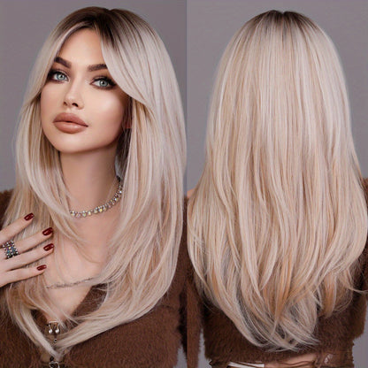 Elegant Honey Blonde Wavy Wig: Heat-Resistant, Full Volume, Natural Layers with Breathable Cap - Universal Fit & Style Flexibility
