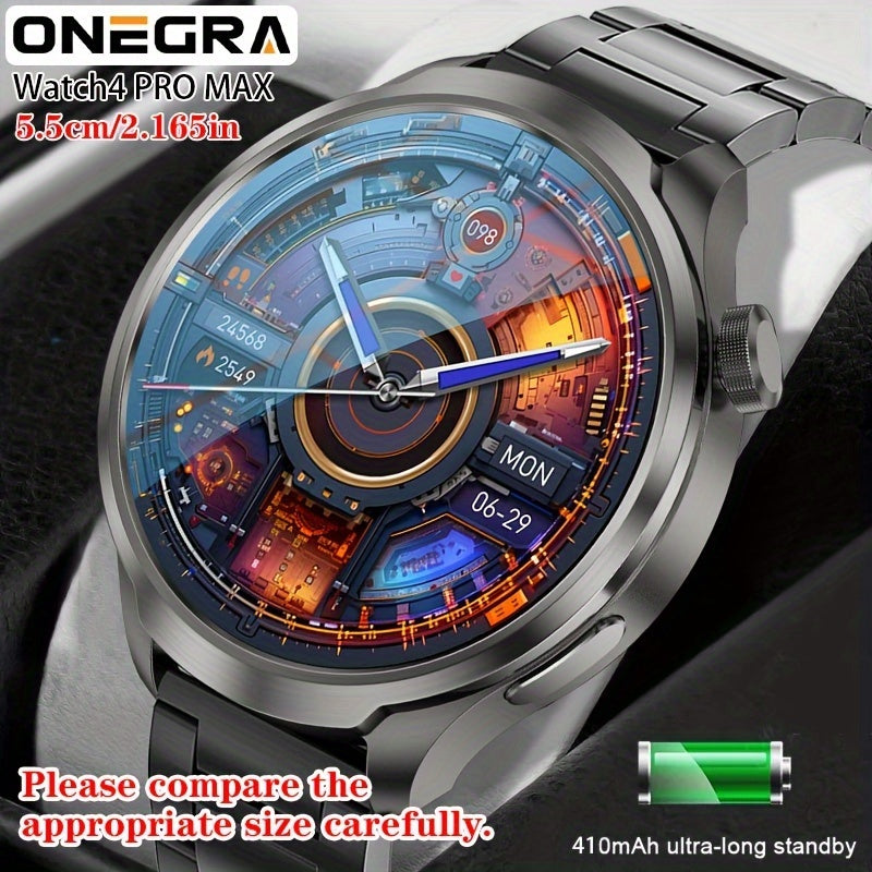 Onegra'S New GT4 PRO MAX Smart Watch Is Equipped with 1.85-Inch High-Definition Full Touch Screen 410Ma Large Battery GPS Tracker NFC Compass Smart Watches for Men And Women And Other Multifunctional 2024+ Holiday Gifts.