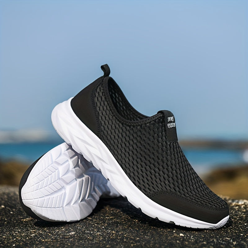 Women's Breathable Mesh Sneakers - Lightweight, Slip-On Casual Shoes with Soft EVA Sole for Summer Comfort