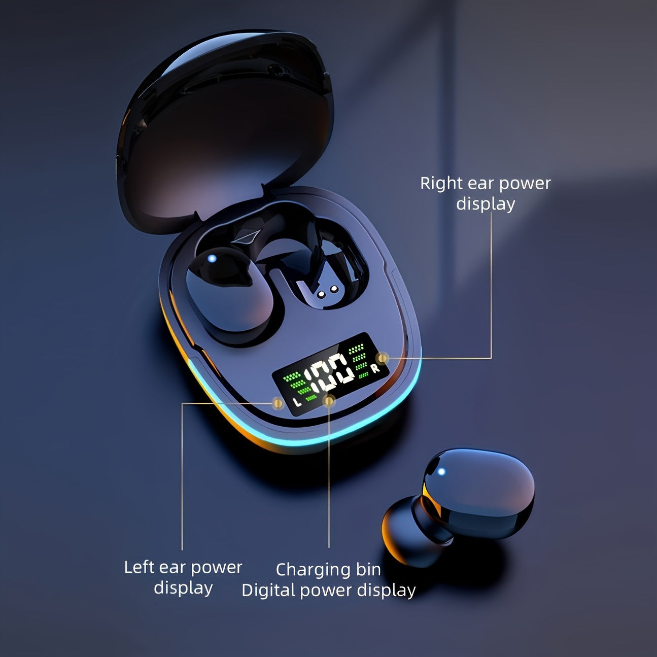 2024 Touch Control Wireless Earbuds with LED Display - TWS In-Ear Headphones for Gaming, Music & Sports - Compatible with iOS/Android