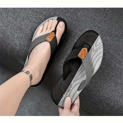 Men's Thong Sandals, Casual Non Slip Flip-flops Shoes Toe Post Sandals For Indoor Outdoor Walking, Beach Shoes For Spring And Summer