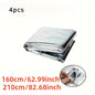 4-Pack Emergency Mylar Thermal Blankets - Durable PET Material, Heat Retention, Survival Space Blankets for Outdoor Adventures, Natural Disasters, First Aid Rescue, Waterproof, Reflective Safety Gear