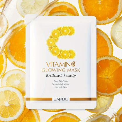 Hydrate Your Skin Using The LAIKOU Sheet Mask Set, Which Includes 15 Masks: 5 with Vitamin C, 5 with Korean Snail Essence, And 5 with Japanese Sakura. This Essence-Rich Mask Collection Makes a Perfect Gift for Christmas, Vale