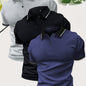 3Pcs Breathable Men's Golf Shirt, Regular Fit V-Neck Short Sleeve Casual T-Shirt for Summer