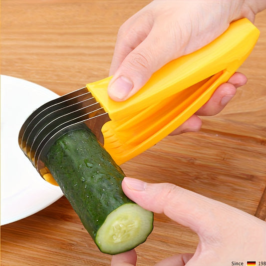 Stainless Steel Banana & Cucumber Slicer - Perfect for BBQs & Outdoor Cooking, Food-Safe Kitchen Gadget