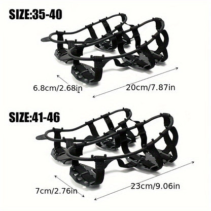 24-Tooth Anti-Slip Crampons for Shoes - Ice & Snow Grips with Steel Studs, Perfect for Hiking, Climbing, Walking, Running & Hunting, Shoe Cover, Ice Sports, Fish