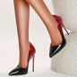 Elegant Voaboasy Women's Stiletto Heels - Pointed Toe, Faux Cover Dress Pumps for All Seasons, VOABOASY