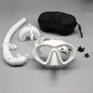 Wet Low Volume Freediving Mask Tempered Glass J-type Adults Diving Mask Snorkel Set with Camera Mount Black