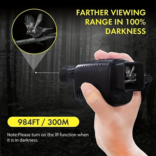 R7 1080P Infrared Monocular HD Night Vision Device, Take Pictures Handheld Portable Telescope 10X Digital Zoom 7 Gears Adjustable Infrared Night Vision Built-in Battery Christmas, Halloween Gift