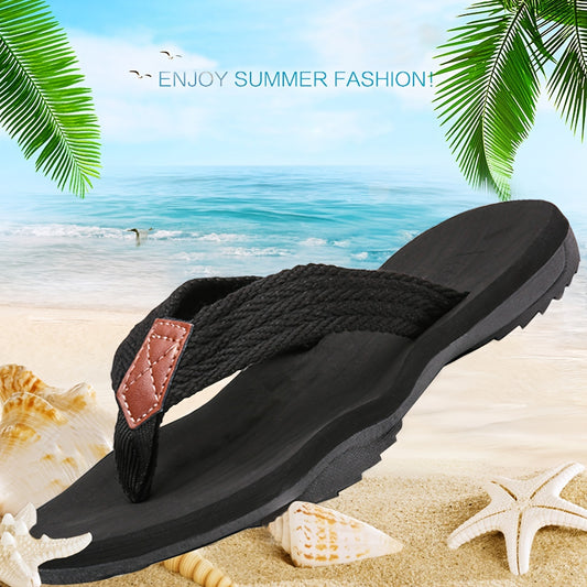 Men's Thong Sandals, Casual Non Slip Flip-flops Shoes Toe Post Sandals For Indoor Outdoor Walking, Beach Shoes For Spring And Summer