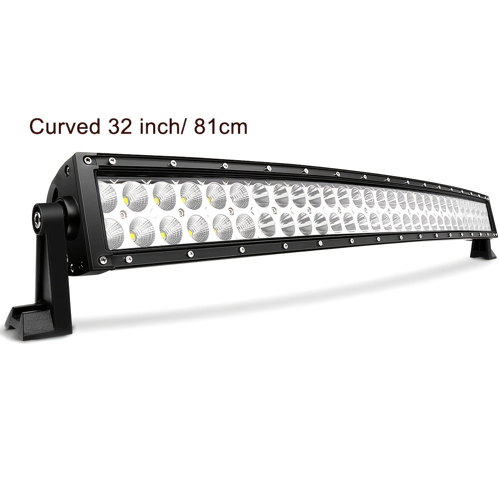 106.68 cm Curved LED Light Bar, Ultra Bright Combo Beam Driving Lights, Off-Road LED Work Lights, 12-24V High Luminance Over 3000 Lumens, with No Battery, for Trucks, Pickups, SUVs, ATVs, UTVs, Boats, 4x4s, Vans, Motor Vehicl