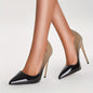 Elegant Voaboasy Women's Stiletto Heels - Pointed Toe, Faux Cover Dress Pumps for All Seasons, VOABOASY