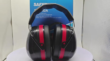 SAFETREE Professional Ear Muffs - SNR34 Noise Reduction, Hearing Protection for Outdoor Work, Gardening & Laboratory Use, Black, Earmuffs, Noise Reduction