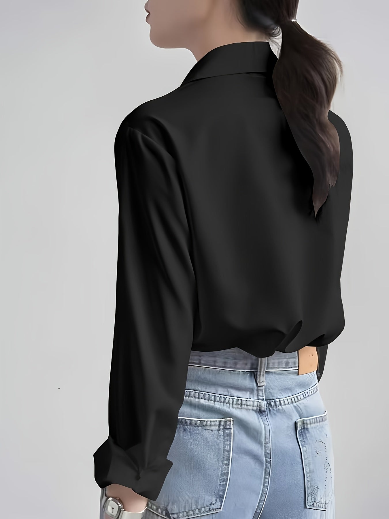 2024 New Professional Women's Shirt French High-end Temperament Long Sleeve Top