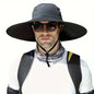 Men's UV-Protective Fisherman Hat, Solid Color Sunshade Cap for Fishing and Mountaineering
