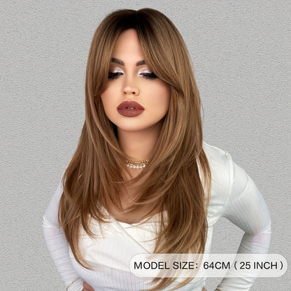 Elegant Honey Blonde Wavy Wig: Heat-Resistant, Full Volume, Natural Layers with Breathable Cap - Universal Fit & Style Flexibility
