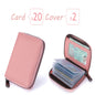 1pc, Stylish Large Capacity Multi-Slot Card Holder – Unisex Synthetic Leather Wallet with Detachable ID Window, Anti-Theft Zipper Closure, Compact Design in Black, Blue, Pink, Purple & More, Perfect Gift for Professionals,