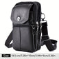 1pc Genuine Leather Cowhide Men's Waist Bag, Multi-Functional Zippered Phone Pouch with Adjustable Strap and Spacious Compartments for Work & Daily Use, Casual Style Top Layer Leather Fanny Pack