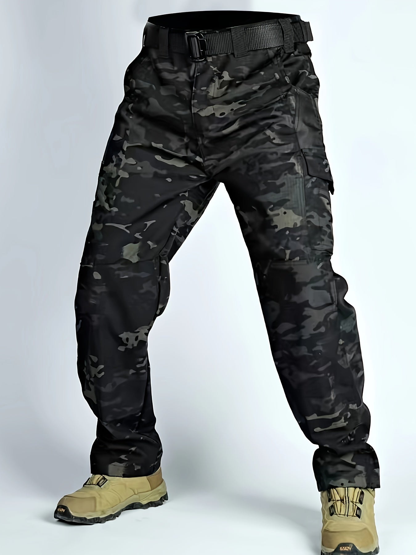 Mens Cargo Pants with Spacious Pockets - Relaxed Straight Leg, Breathable & Durable for Outdoor Adventures - Ideal for Hiking, Fishing, and Casual Wear