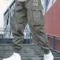 Street Style Men's Casual Non Stretch Footed Cargo Pants With Drawstring For Casual Daily Wear, Spring And Fall