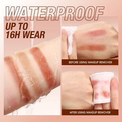 O.TWO.O Velvet Smooth Eyeshadow Palette - 9 Vibrant Colors, Matte & Shimmer Finish, Long-Lasting High Pigment Makeup with Rose Golden Compact, Perfect for Valentine’s Day or Everyday Glam