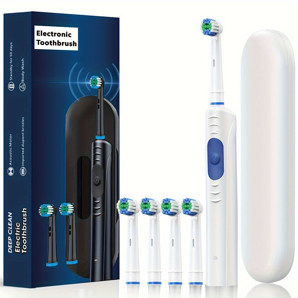 Electric Toothbrush, Adult Rechargeable Fully Automatic Intelligent Toothbrush For Student/Men/Women/Couple, Deep Cleaning Teeth Cleaner