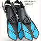 [Popular Choice] Qingsong Adjustable Snorkeling Fins with Buckles, Open Heel Design, Short Travel Swim Fins for Adults - Men and Women, Black