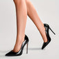 Elegant Voaboasy Women's Stiletto Heels - Pointed Toe, Faux Cover Dress Pumps for All Seasons, VOABOASY