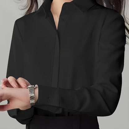 2024 New Professional Women's Shirt French High-end Temperament Long Sleeve Top