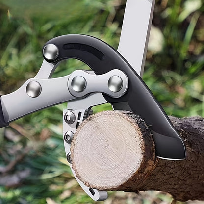 Professional Telescopic Bypass Pruning Shears, Heavy-Duty Garden Pruners with Metal Body and Ergonomic Handle for Fruit Tree Branches, Gardening Clippers, Extendable Gardener'S Lopper Cutter Tool