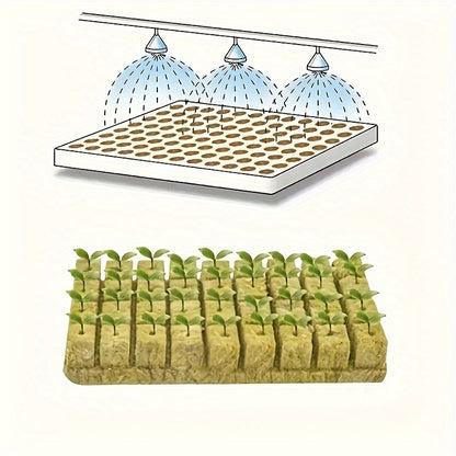 200pcs Rockwool Starter Cubes, Fabric Propagation Plugs for Cuttings, Seed Germination, and Plant Rooting, Non-Fertilized, Breathable, Moisture-Retaining Plant Starter Blocks