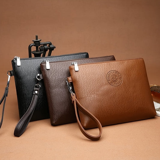 Soft Handbag For Men, Envelope Wrist Bag For Daily Commute